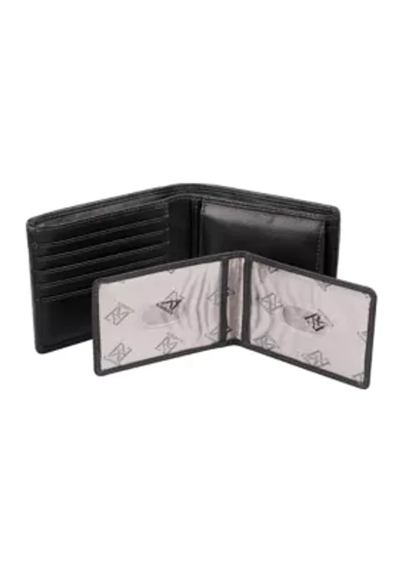 RFID Blocking Martin Coin Pocket Leather Wallet
