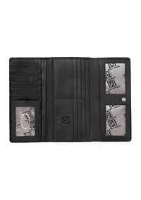 RFID Blocking Leather Trifold Wallet