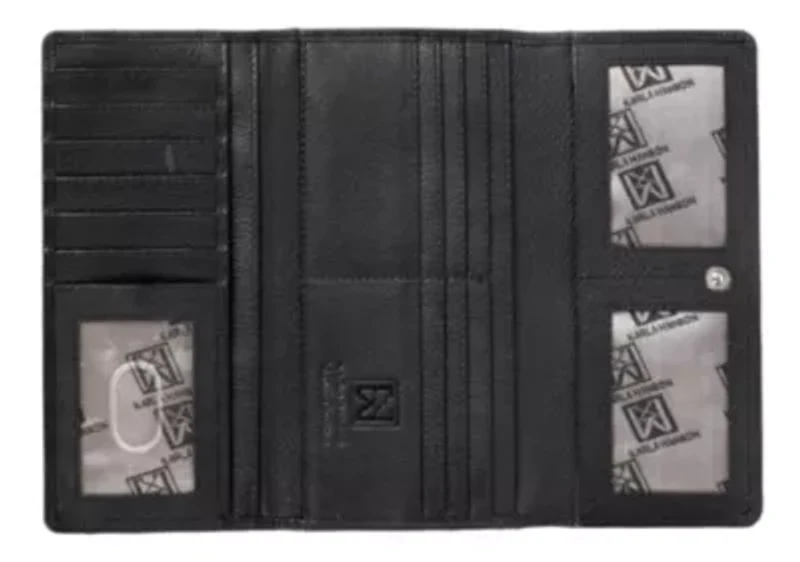 RFID Blocking Leather Trifold Wallet