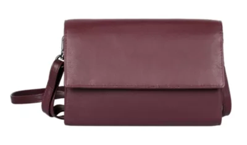 Delia RFID Blocking Leather Crossbody Clutch