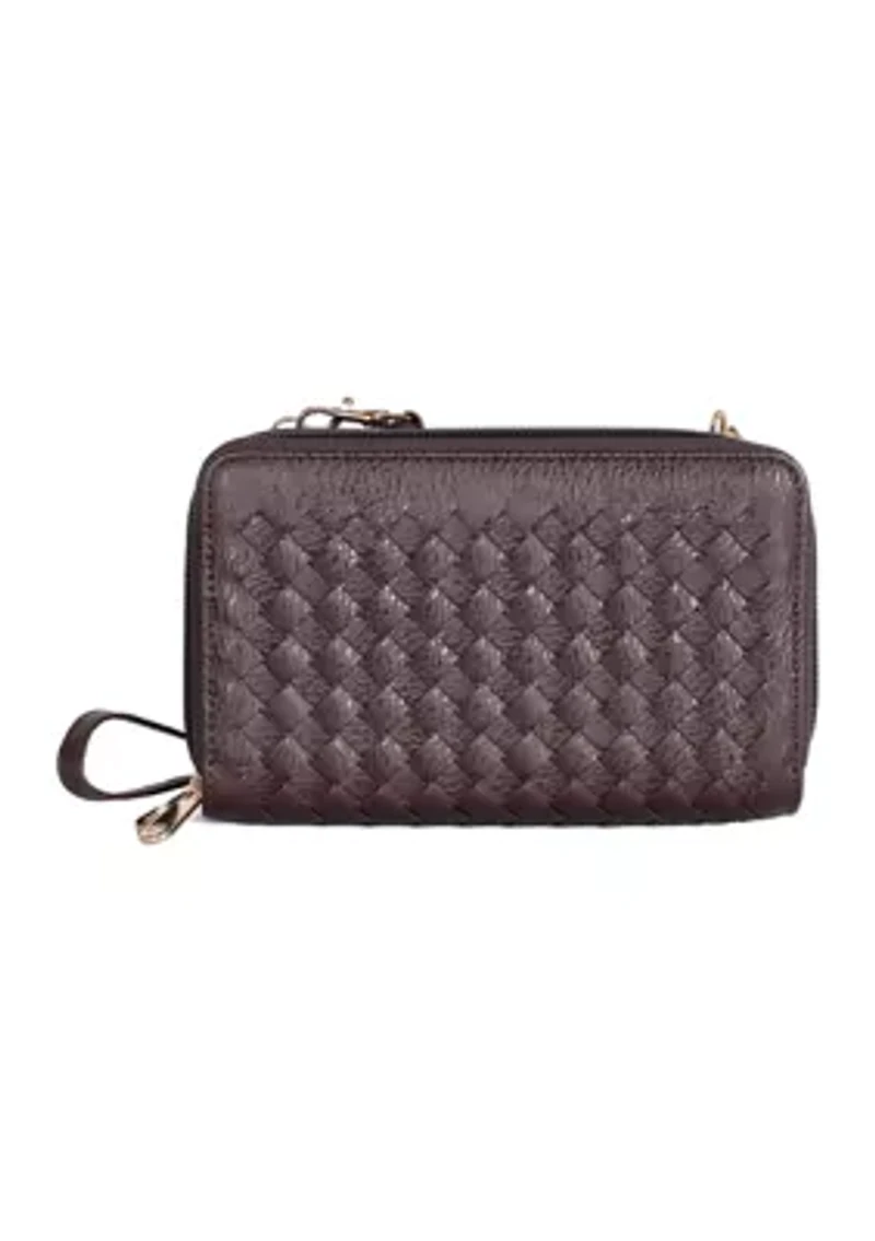 Ellen Woven Crossbody Phone Wallet