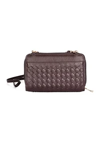 Ellen Woven Crossbody Phone Wallet