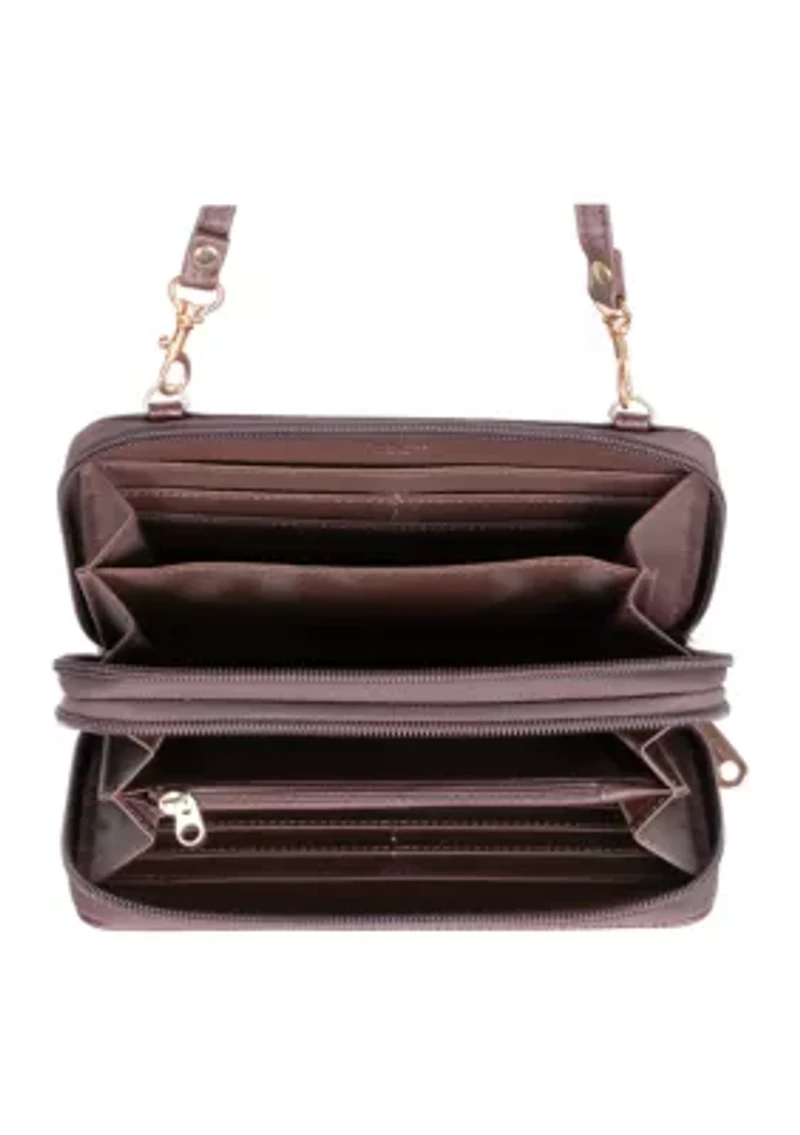 Ellen Woven Crossbody Phone Wallet