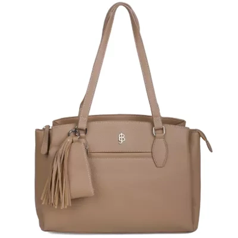 VEGAN LEATHER TRIPLE COMPARTMENT TOTE