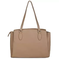 VEGAN LEATHER TRIPLE COMPARTMENT TOTE