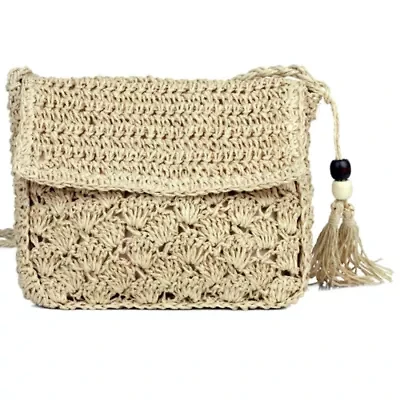 Straw Flap Crossbody