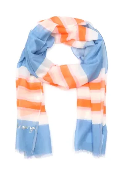Women's Springtime Striped Oblong Scarf