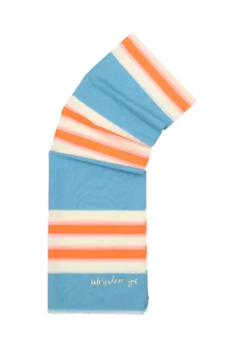 Women's Springtime Striped Oblong Scarf