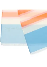 Women's Springtime Striped Oblong Scarf