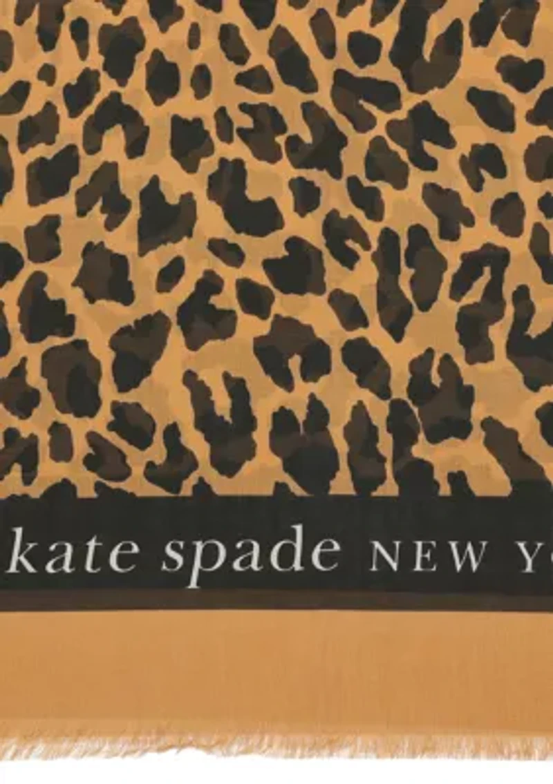 Regal Leopard Oblong Scarf
