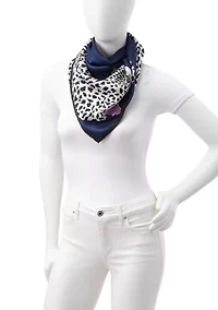 Leopard Silk Square Scarf