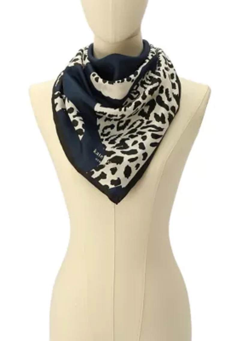 Leopard Silk Square Scarf