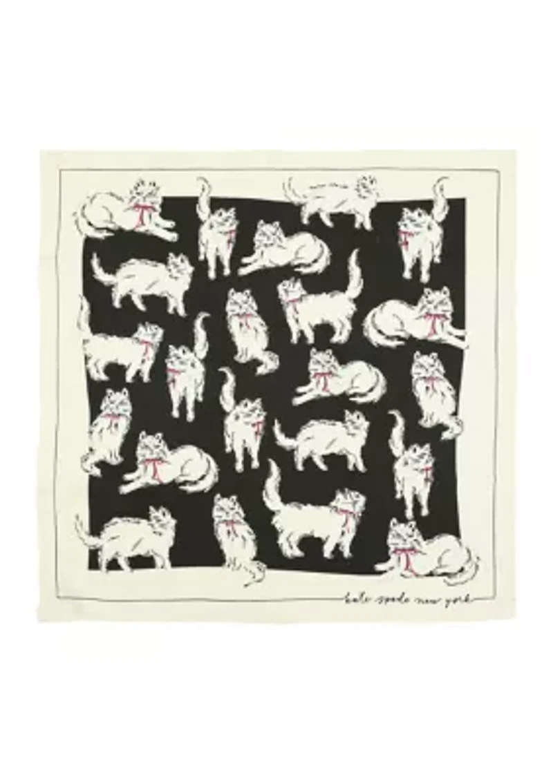 Pretty Kitty Silk Square Scarf