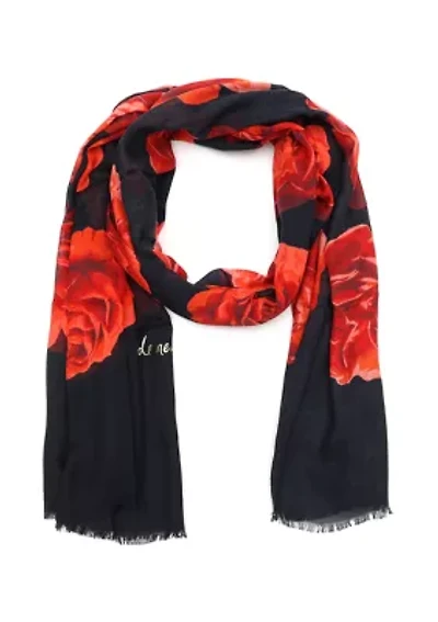 Charming Rose Oblong Scarf 