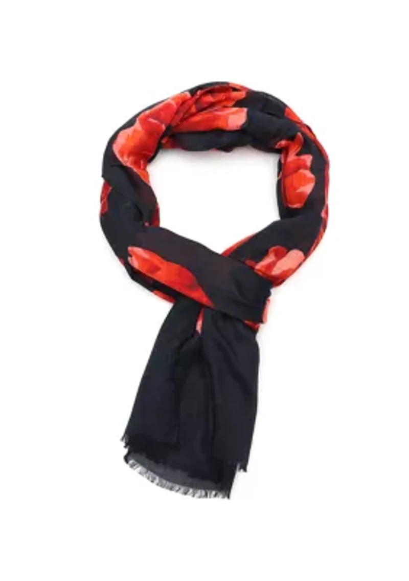 Charming Rose Oblong Scarf 