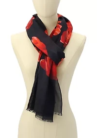 Charming Rose Oblong Scarf 