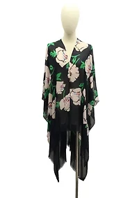 Women's Springtime Bloom Printed Ruana