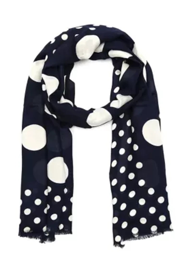 Breezy Dot Viscose Oblong Scarf