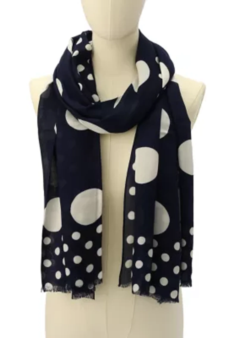 Breezy Dot Viscose Oblong Scarf