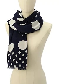 Breezy Dot Viscose Oblong Scarf