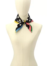 Breezy Dot Silk Bandana