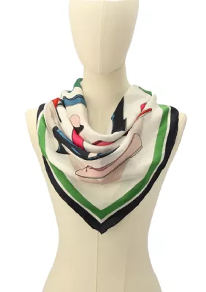 Shoes Silk Square Scarf