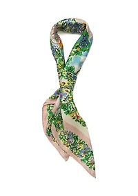 Springtime Gardens Silk Square Scarf