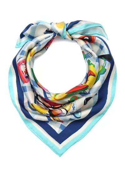 Lobster Lunch Silk Square Scarf