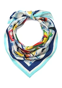 Lobster Lunch Silk Square Scarf