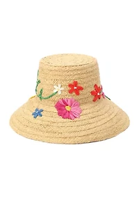 Updated Raffia Daisy Sunhat 