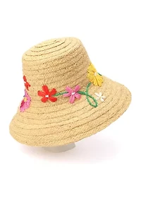 Updated Raffia Daisy Sunhat 