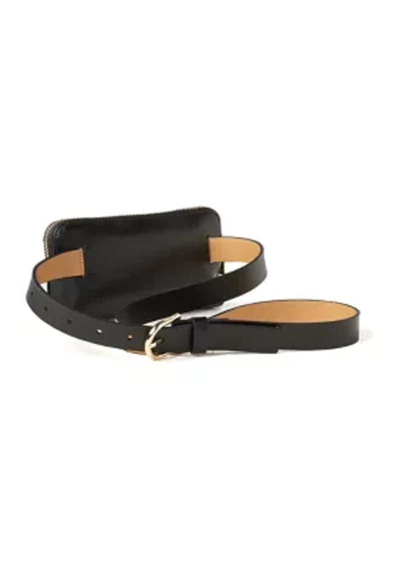 Zip Embossed Logo Belt Bag