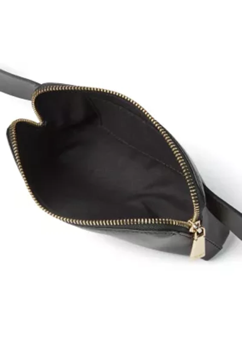 Zip Embossed Logo Belt Bag