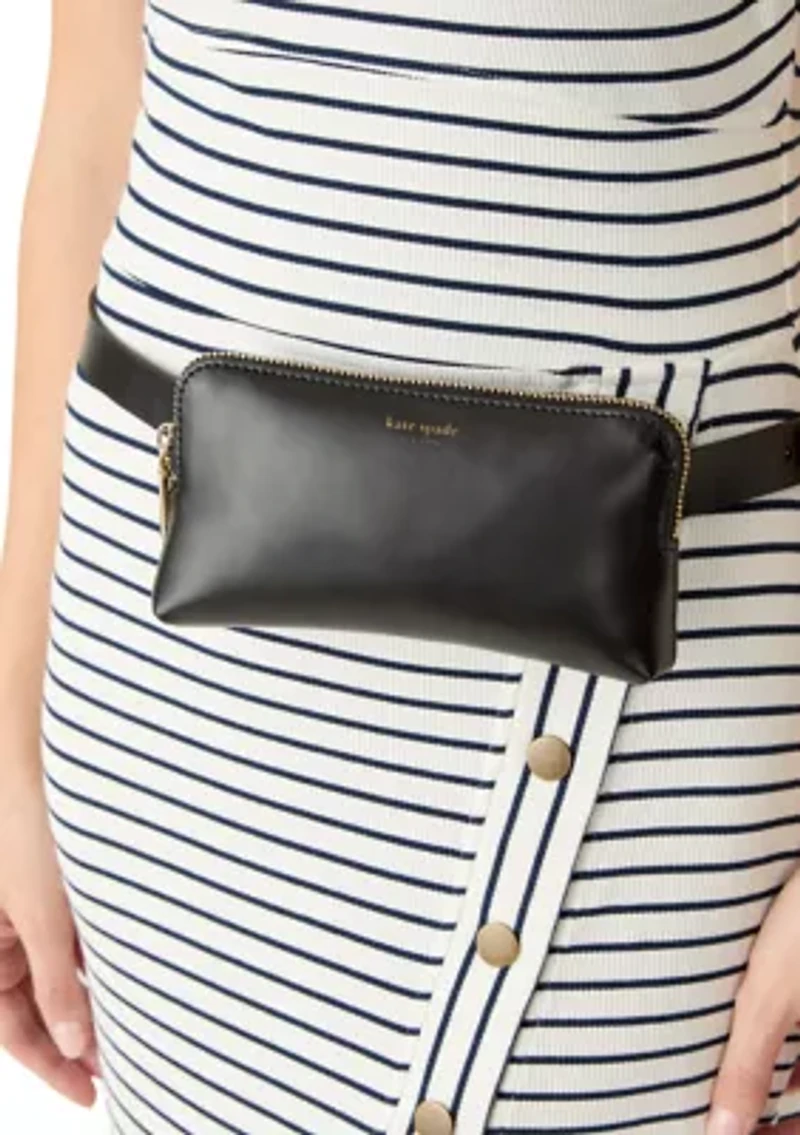 Zip Embossed Logo Belt Bag