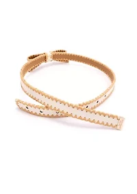 Bow Belt with Straw Edge