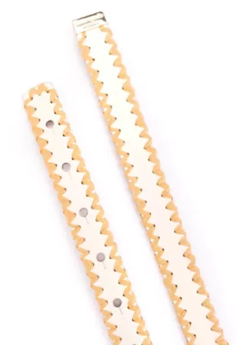 Bow Belt with Straw Edge
