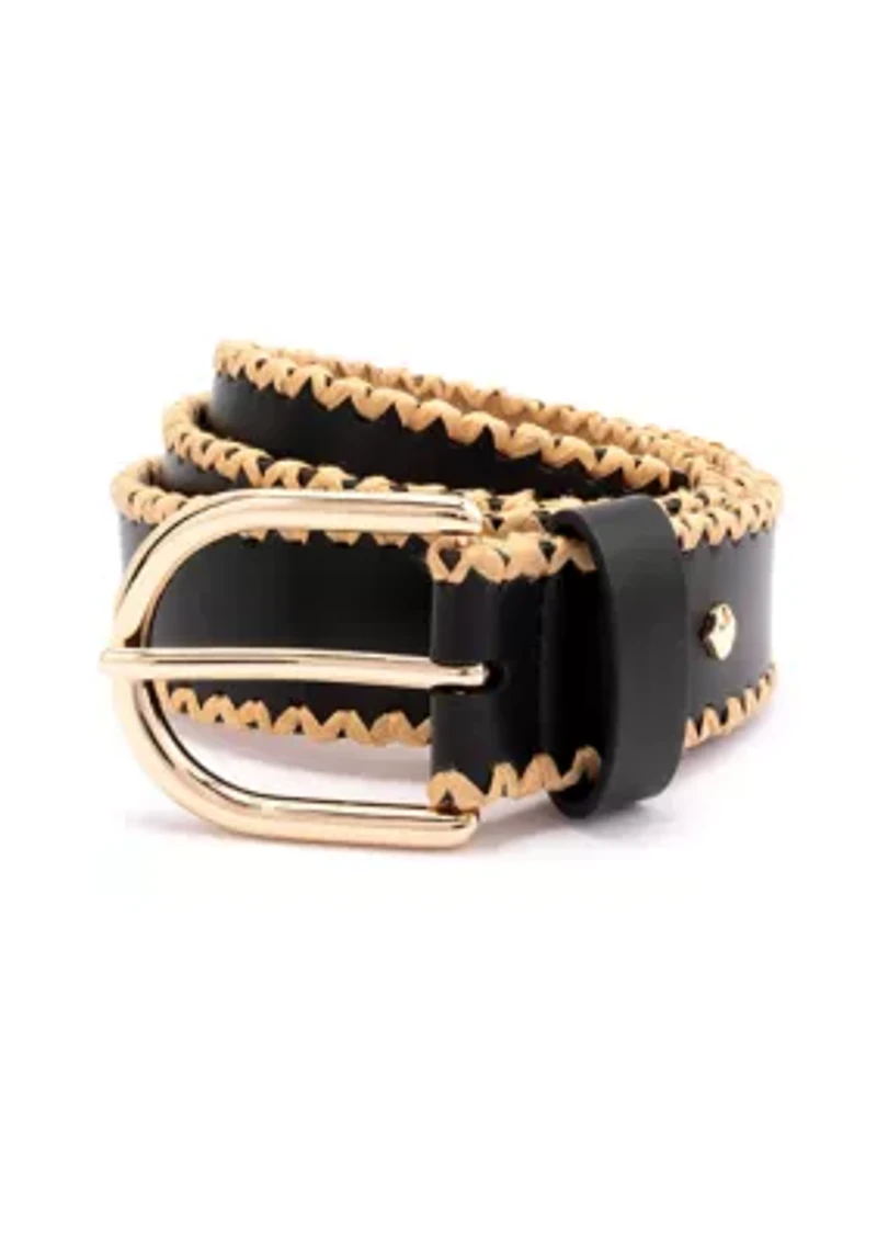 35 Millimeter Belt with Straw Edge