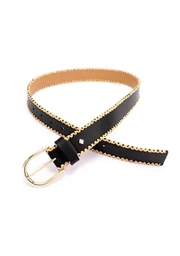 35 Millimeter Belt with Straw Edge