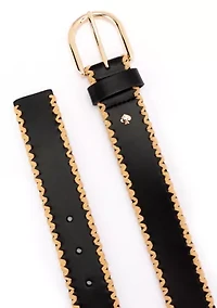 35 Millimeter Belt with Straw Edge