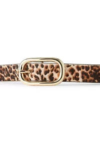 Leopard Molten Buckle Belt 25MM