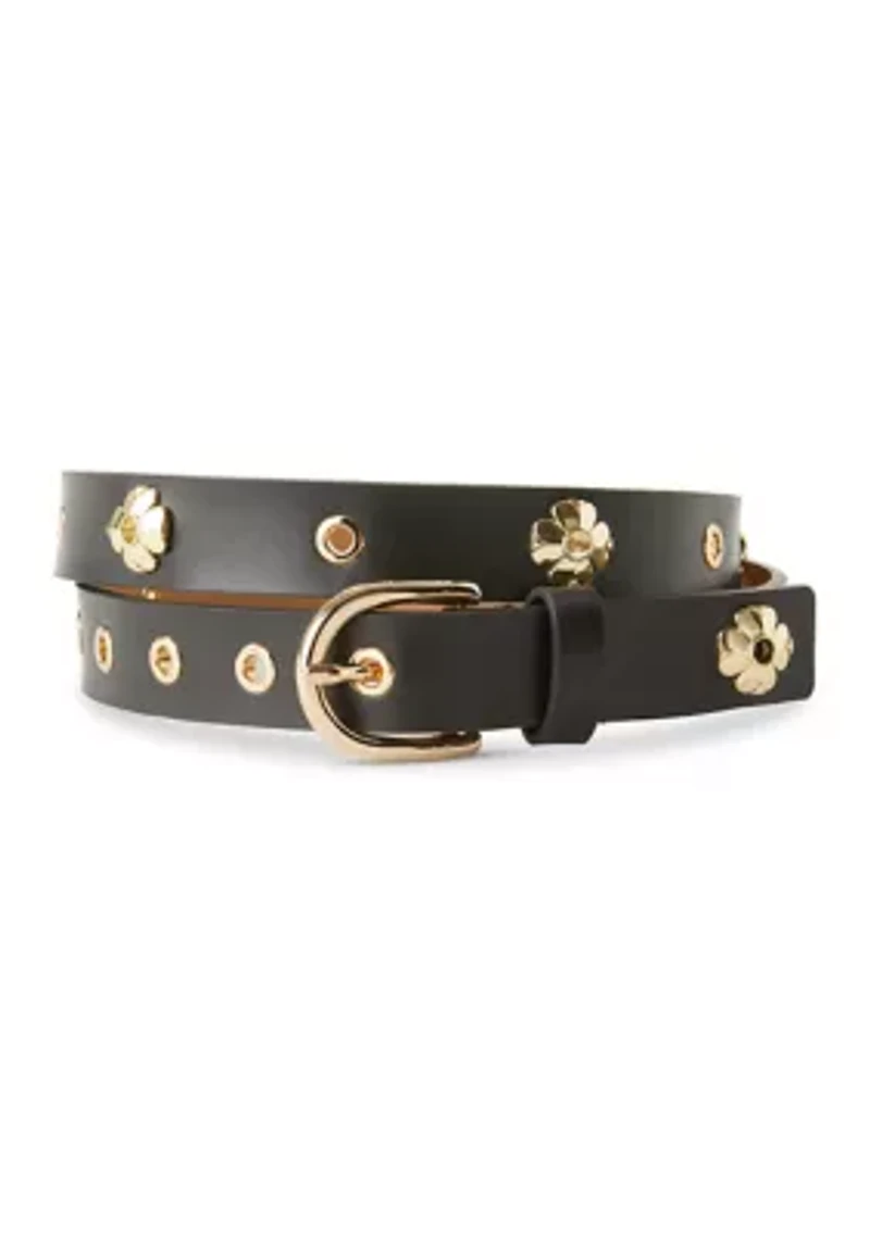 Spade Flower Eyelet 25MM Belt