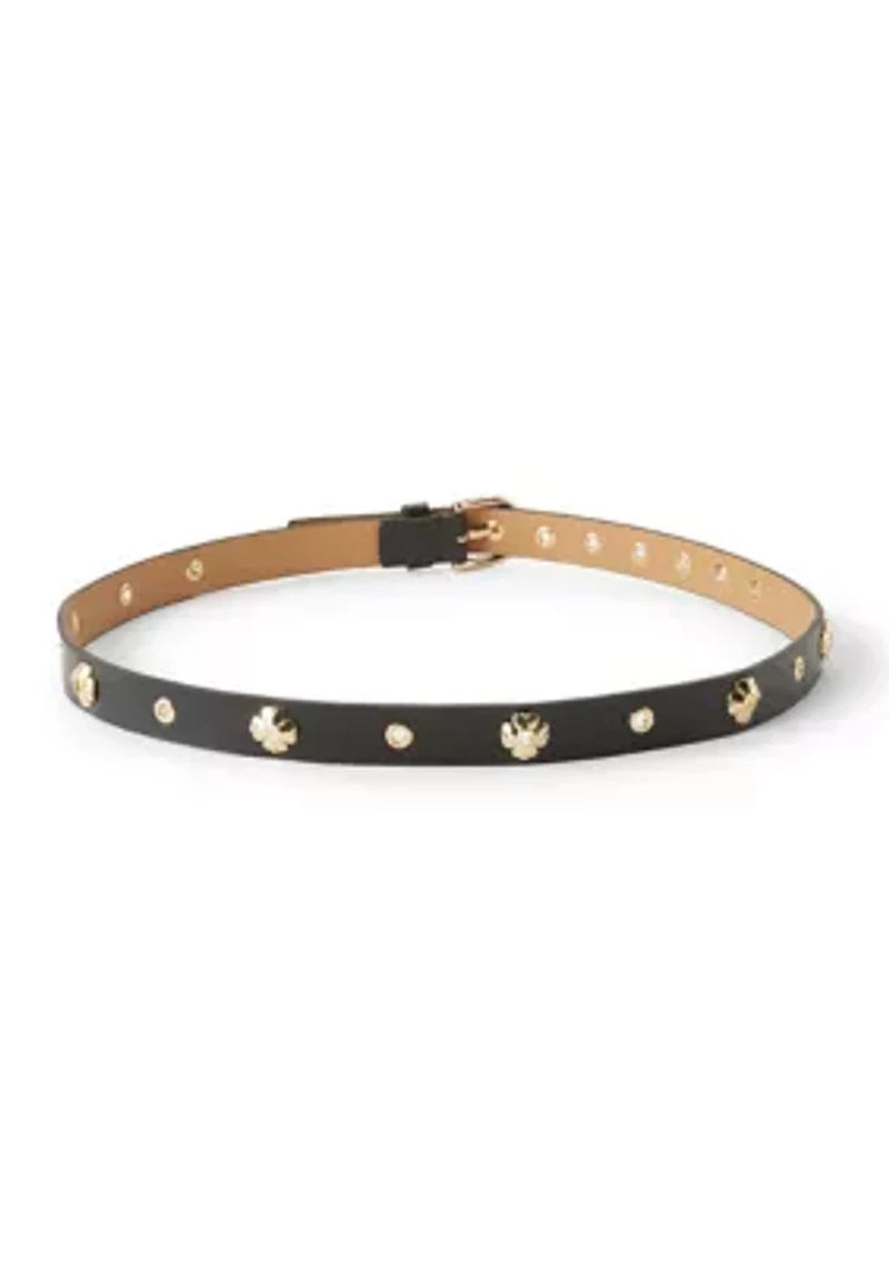 Spade Flower Eyelet 25MM Belt