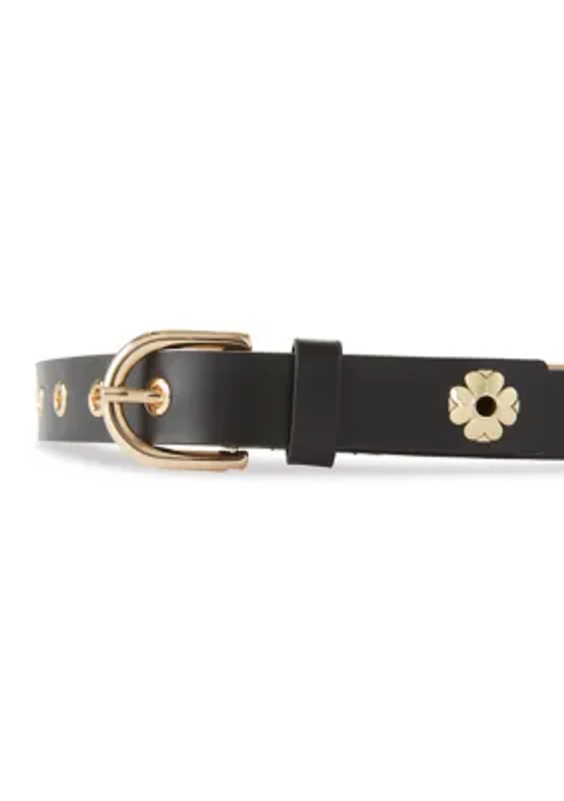 Spade Flower Eyelet 25MM Belt