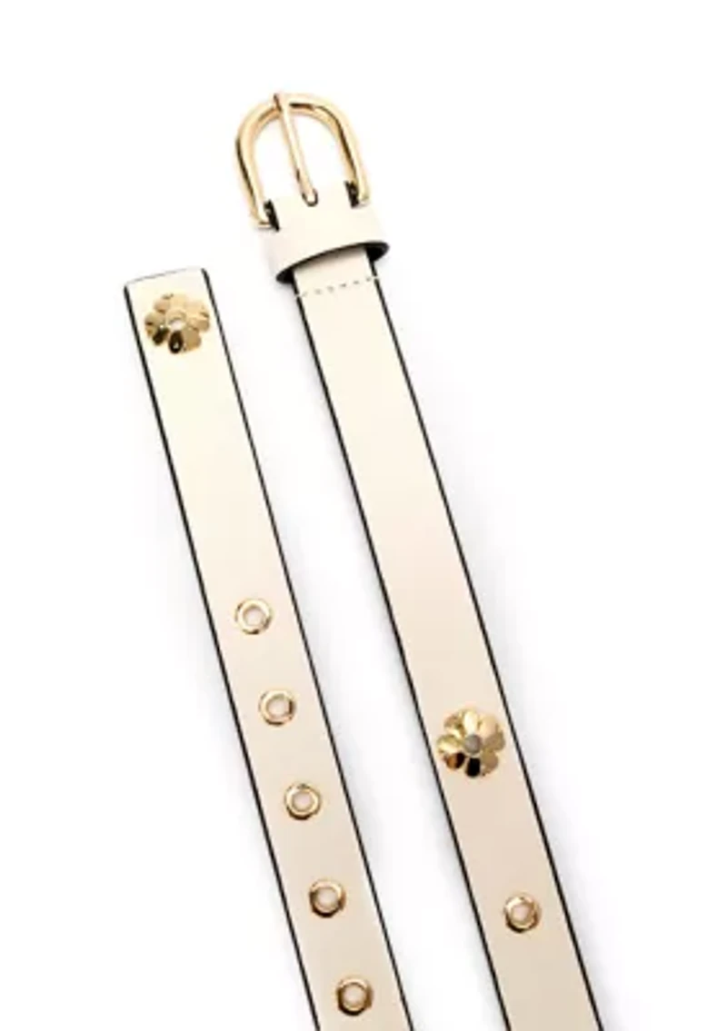 Flower Eyelet Belt