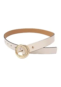 Round Molten Buckle Belt