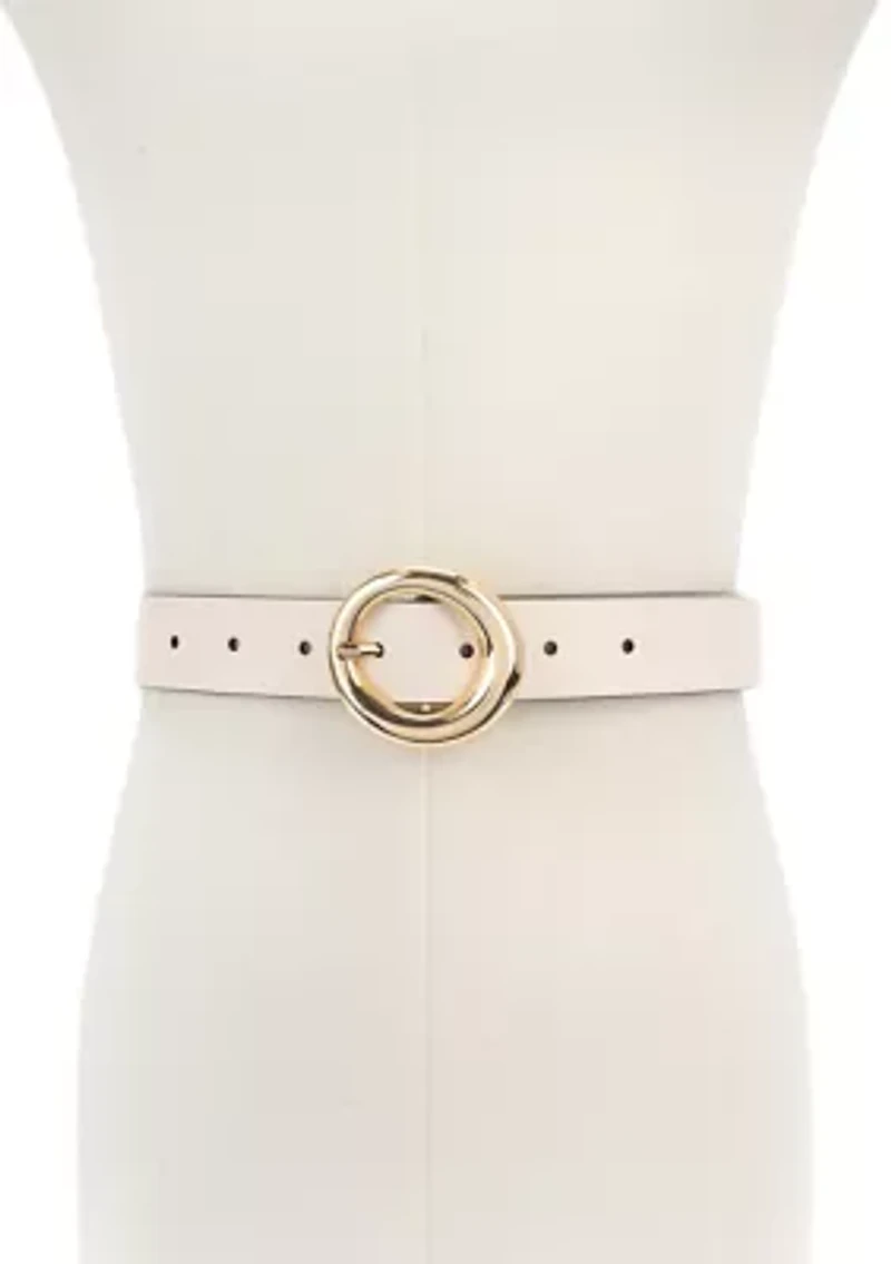 Round Molten Buckle Belt