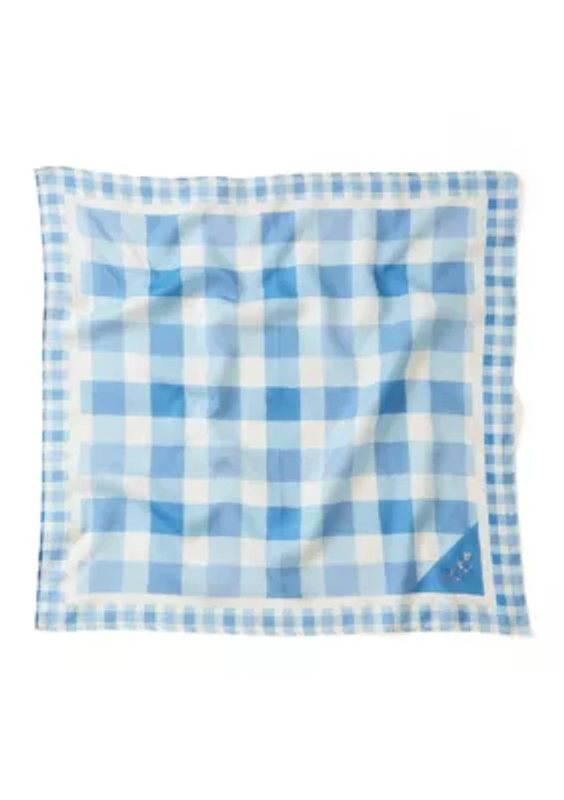 Beach Plaid Silk Bandana