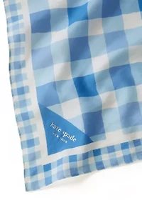 Beach Plaid Silk Bandana