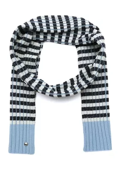 Striped Ribbed Scarf