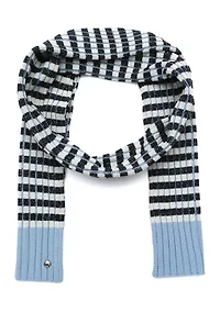 Striped Ribbed Scarf